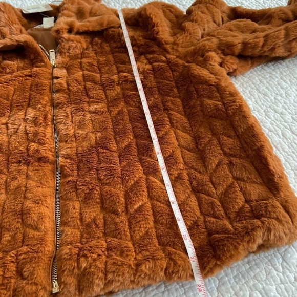 Band of the Free Women's Coco Brown Faux Fur Zip Up Jacket Medium NWT - Picture 8 of 9